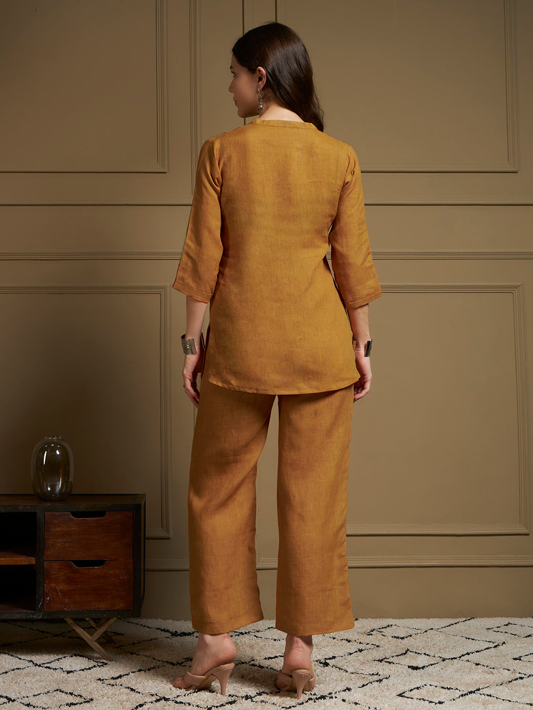Saffron 100% Pure Linen Co-Ord Set