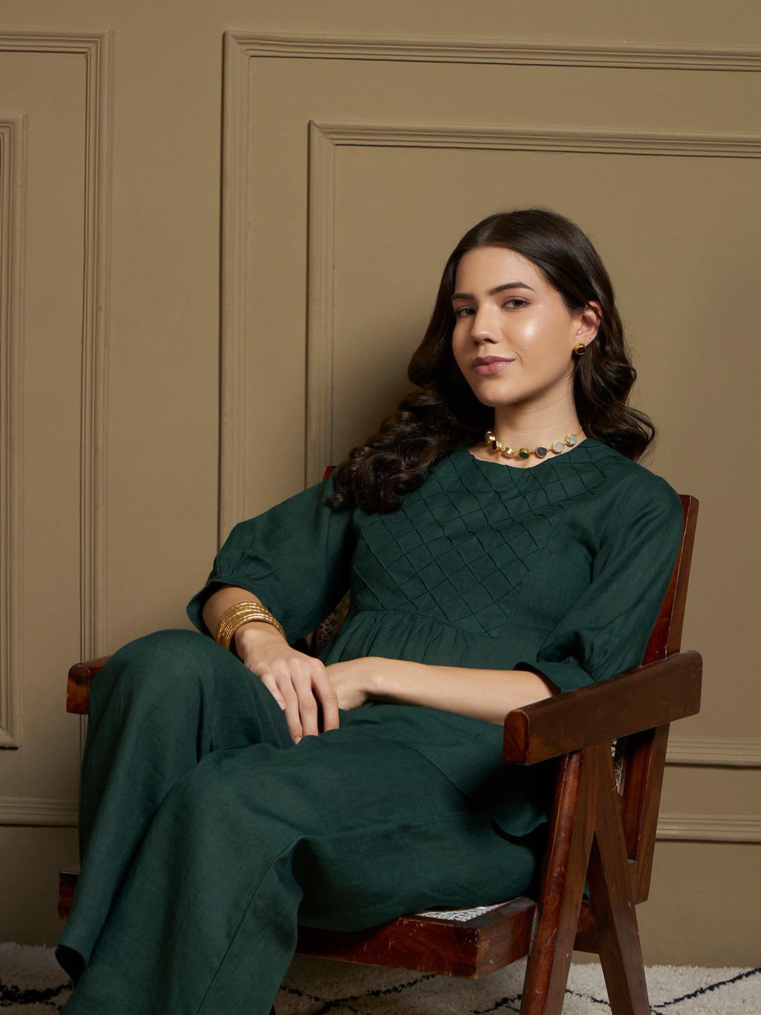 Evergreen 100% Pure Linen Co-Ord Set