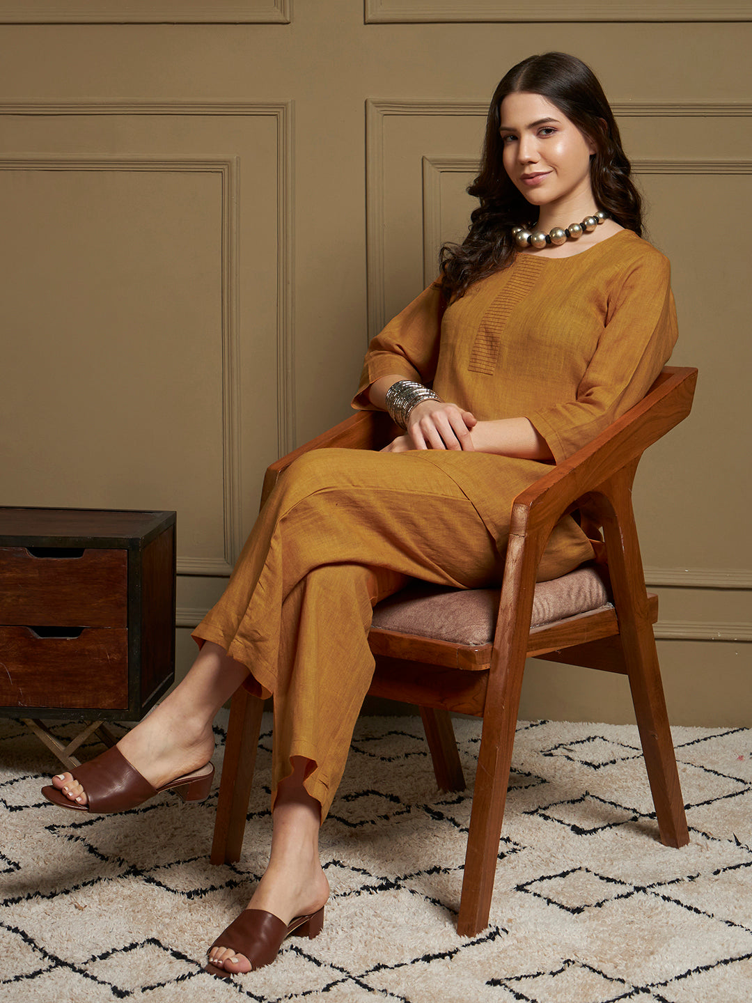 Ochre 100% Pure Linen Co-Ord Set