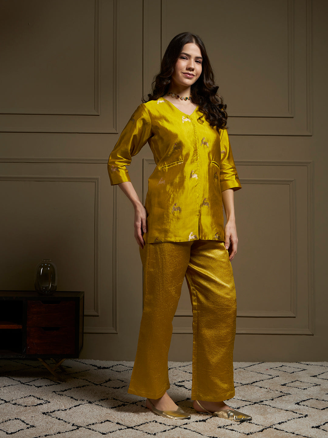 Pure Silk Real Zari Co-Ord Set