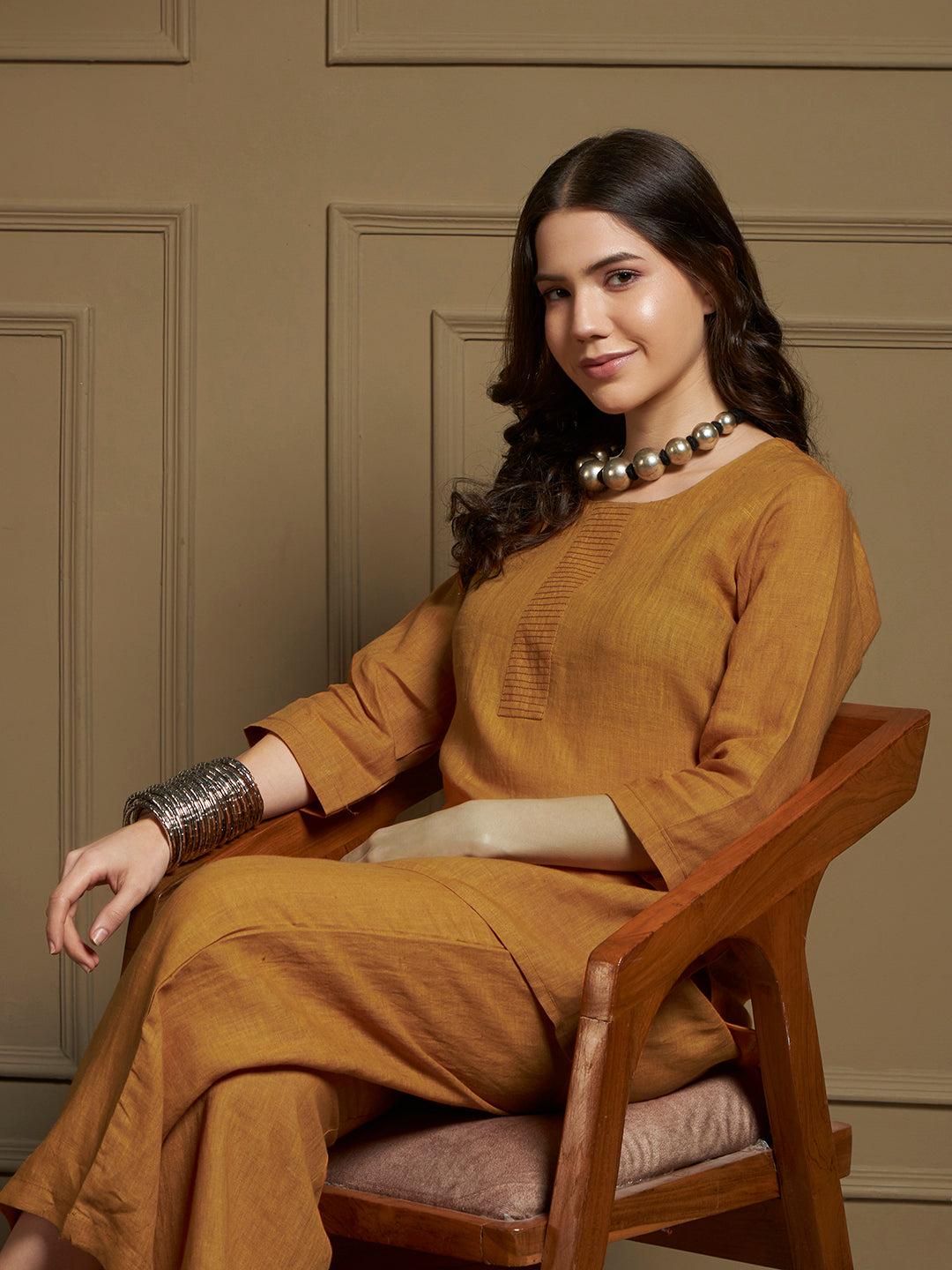 Ochre 100% Pure Linen Co-Ord Set