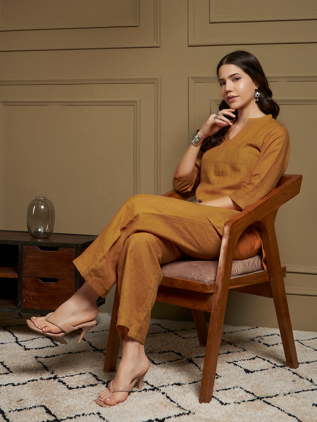 Saffron 100% Pure Linen Co-Ord Set