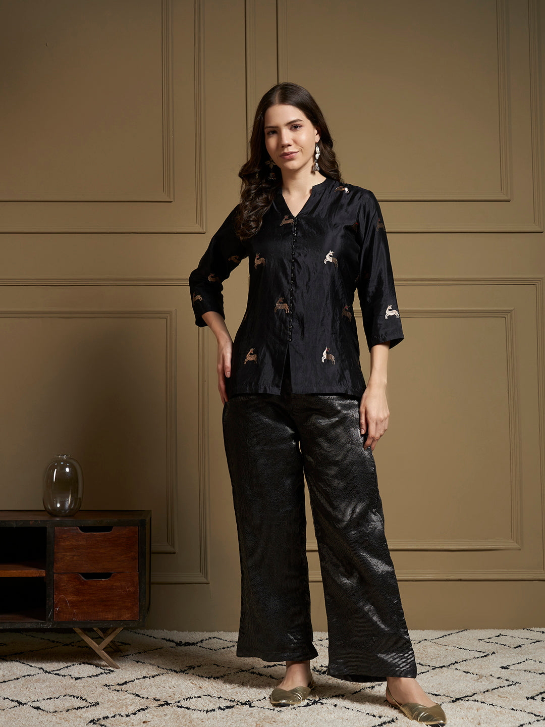 Pure Silk Co-Ord Set with Real Zari Work