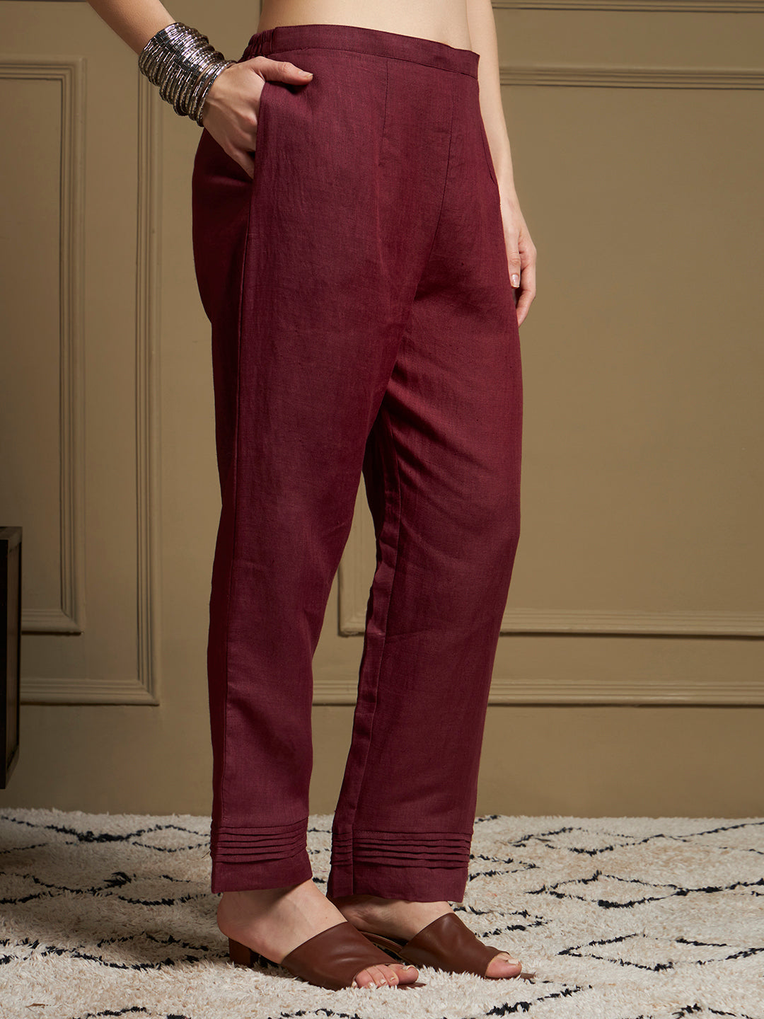Merlot 100% Pure Linen Co-Ord Set