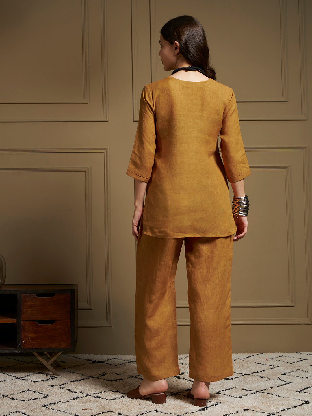 Ochre 100% Pure Linen Co-Ord Set