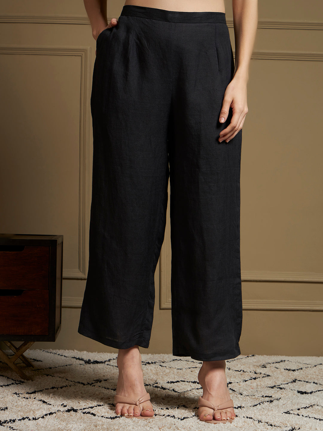 Black 100% Pure linen co-ord sets