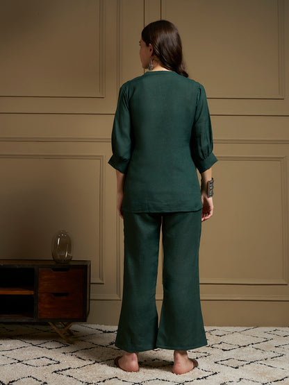 Verdant 100% Pure Linen Co-Ord Set