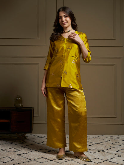 Pure Silk Real Zari Co-Ord Set