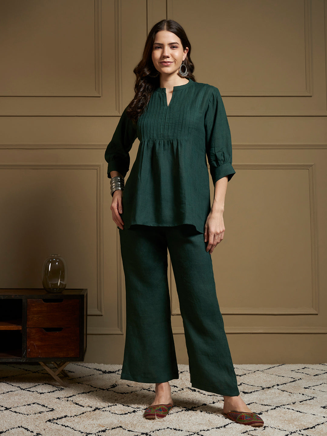Verdant 100% Pure Linen Co-Ord Set
