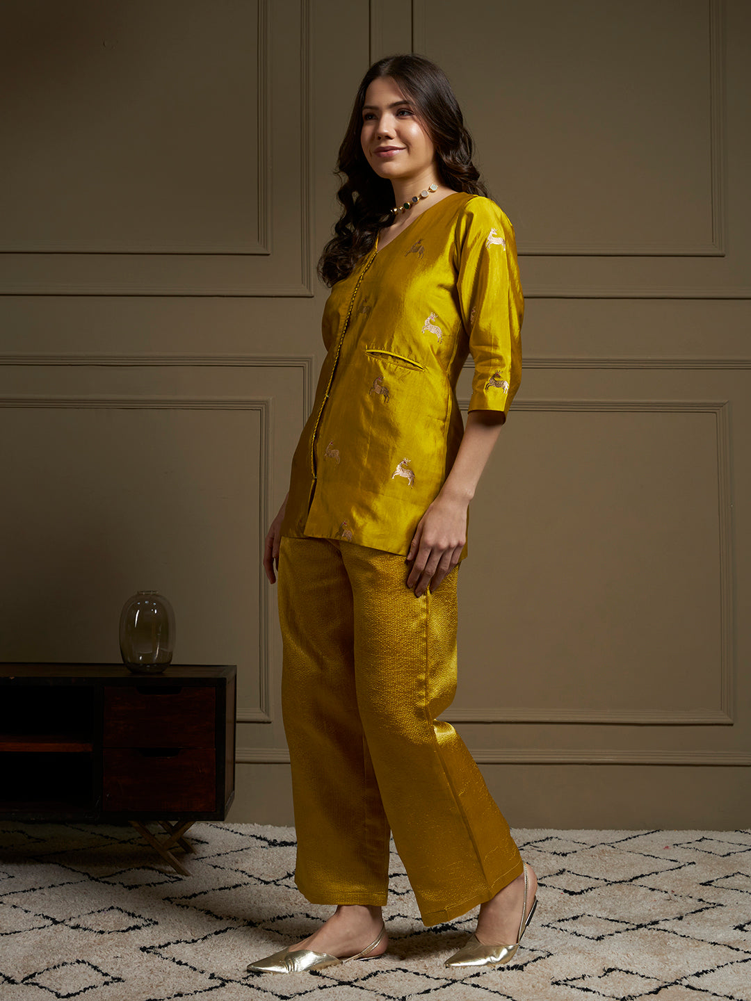 Pure Silk Real Zari Co-Ord Set