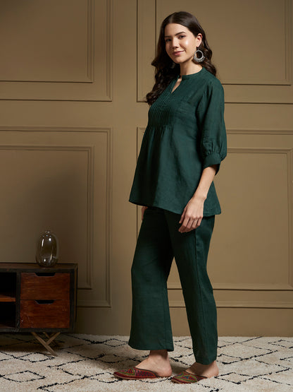 Verdant 100% Pure Linen Co-Ord Set
