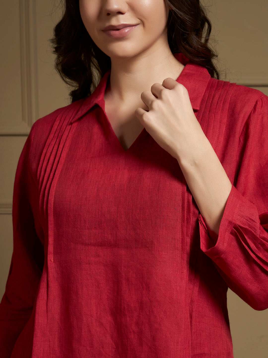 Crimson 100% Pure Linen Co-Ord Set
