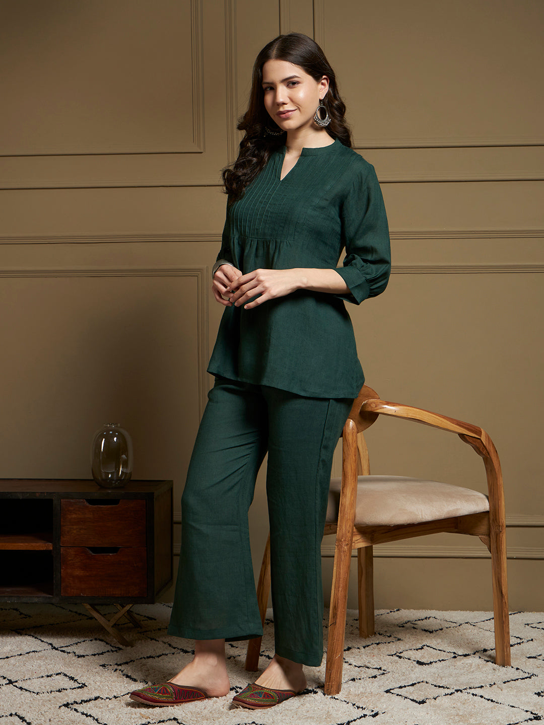 Verdant 100% Pure Linen Co-Ord Set