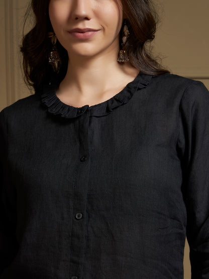 Black 100% Pure linen co-ord sets