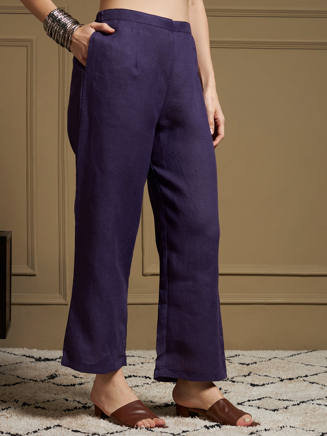 Aubergine 100% Pure Linen Co-Ord Set