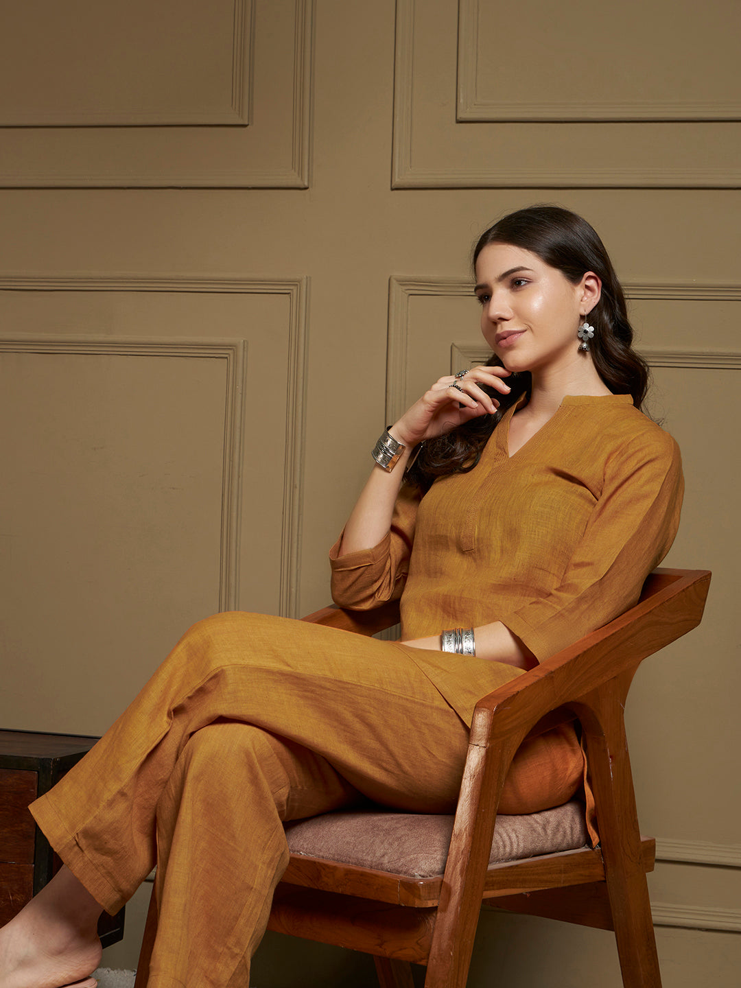 Saffron 100% Pure Linen Co-Ord Set