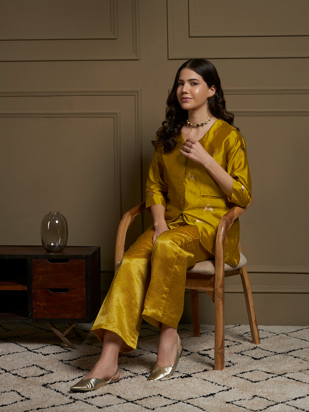 Pure Silk Real Zari Co-Ord Set