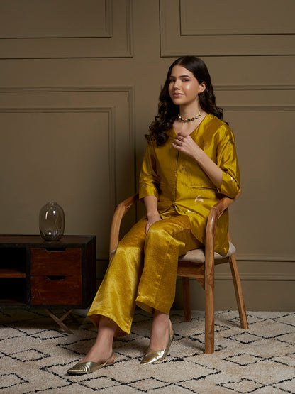 Pure Silk Real Zari Co-Ord Set