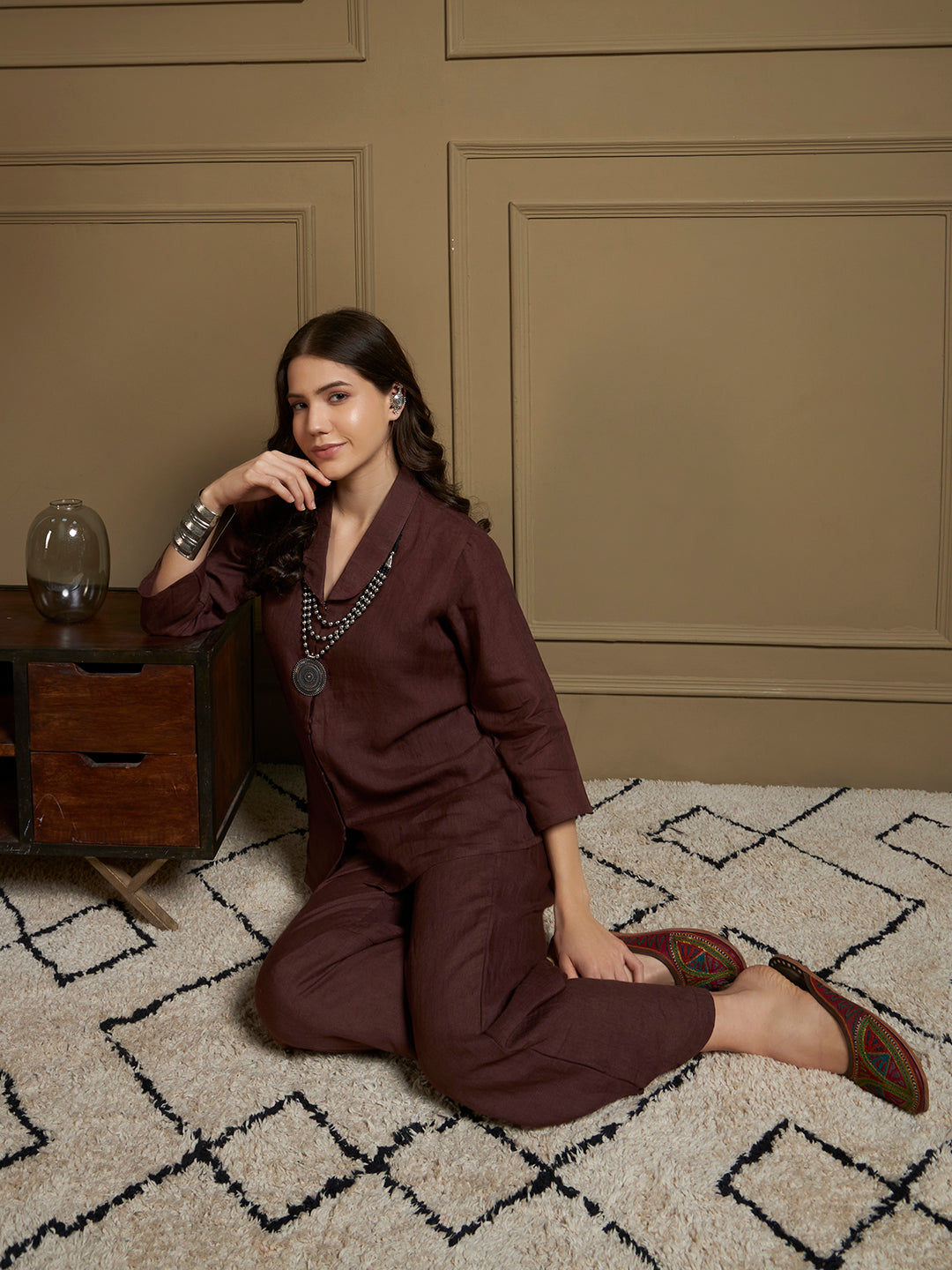 Cocoa 100% Pure Linen Co-Ord Set
