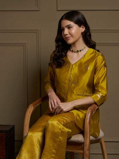Pure Silk Real Zari Co-Ord Set