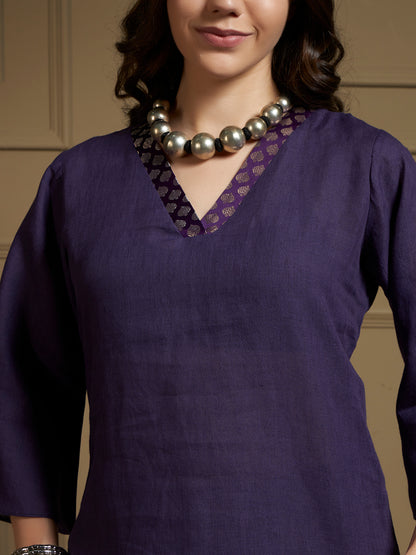 Aubergine 100% Pure Linen Co-Ord Set