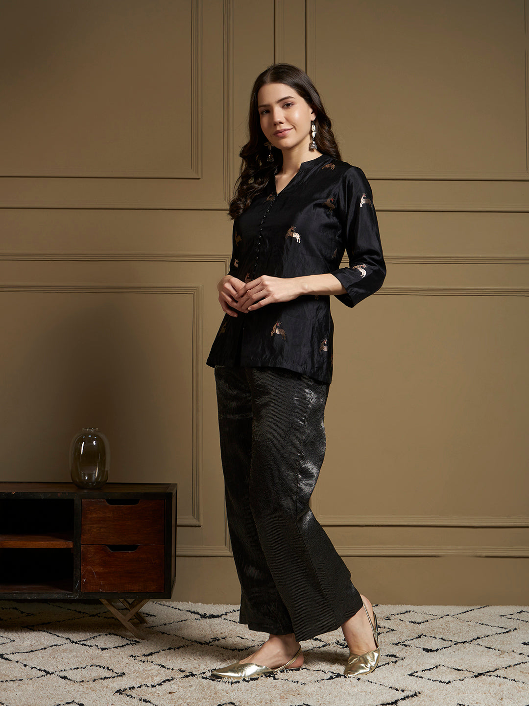Pure Silk Co-Ord Set with Real Zari Work