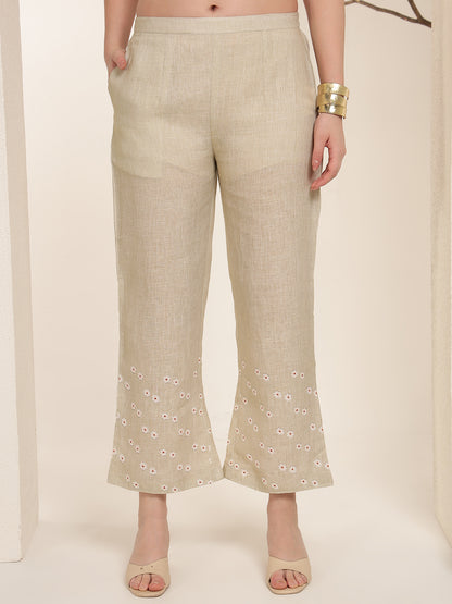 Olive Bloom 100% Pure linen printed co-ord sets
